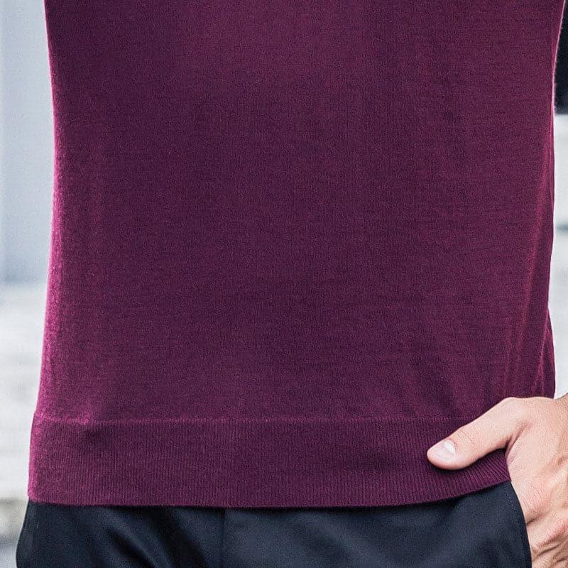 メンズポロカシミヤセーター