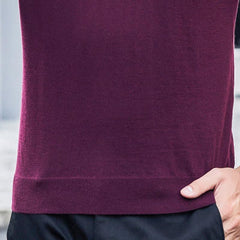 メンズポロカシミヤセーター