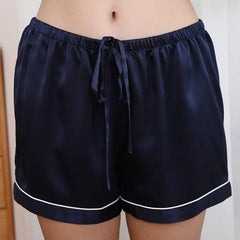 カップル向けシルクショートパジャマセット