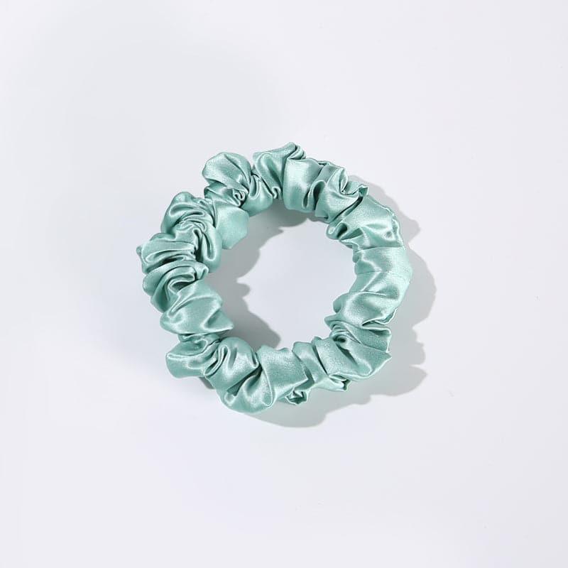 22モメ 2.5cm シルクヘアループシュシュ 4個セット
