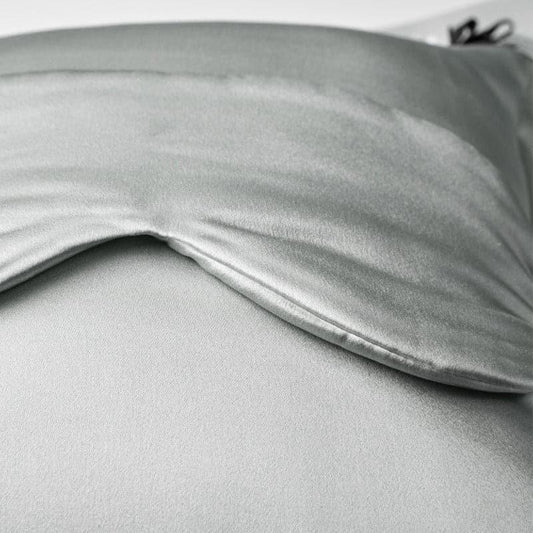 Cushion and Eyemask Silk 2 Pcs Travel Set, Grey