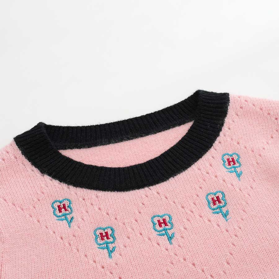 ラウンドネック 半袖 カシミヤ セーター