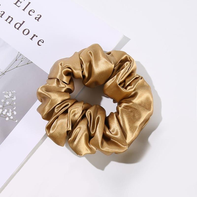5CM Large Silk Hair Scrunchies, Gold