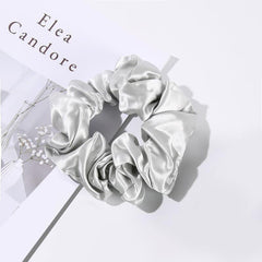 5CM Large Silk Hair Scrunchies, Grey