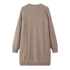 ミディアム丈のカシミヤカーディガン