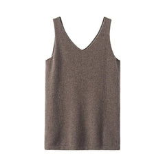 カシミヤVネックニットベスト