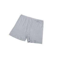 Large Elasticity Knit Soft Silk Boxer Shorts,  Grey