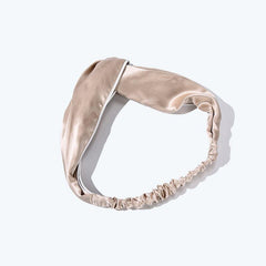 Piping Elastic Silk Hair Bands For Ladies, Champagne
