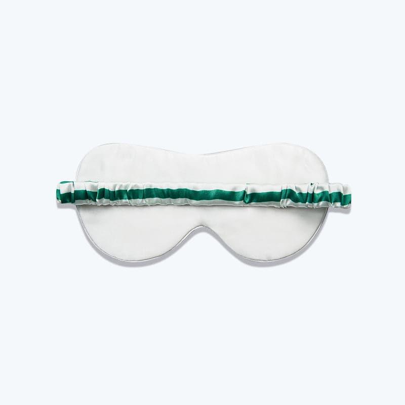 Pure Silk Eye Mask Stripe Pattern, Green