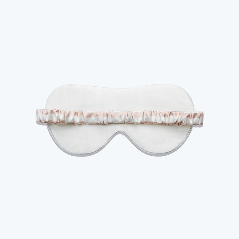 Pure Silk Eye Mask Stripe Pattern, Pink