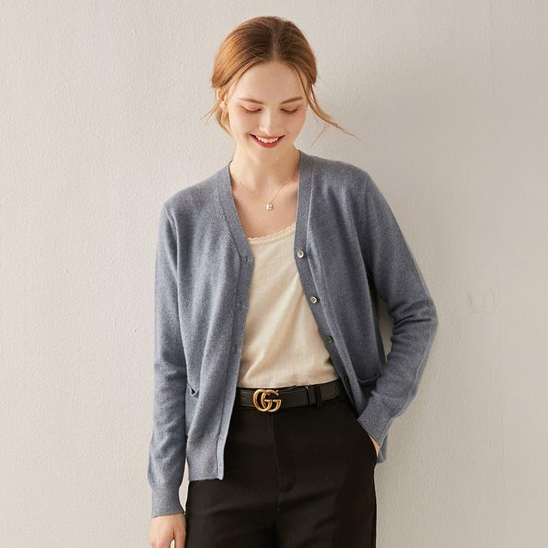 レディース カシミヤニットカーディガン