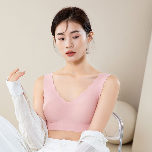 無傷のワンピースシルク下着ブラ