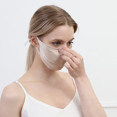 19匁シルク 調節可能デザインフェイスマスク