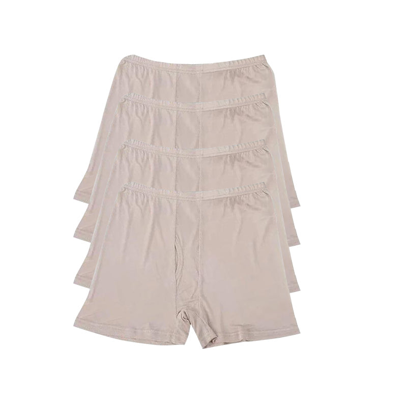 メンズ ソフトシルクニットボクサーショーツ 4枚セット