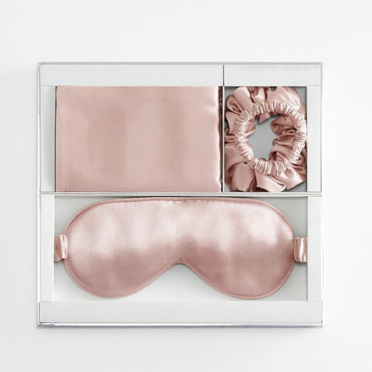 シルクトラベルセット 3点入り（シュシュ・枕カバー・アイマスク）