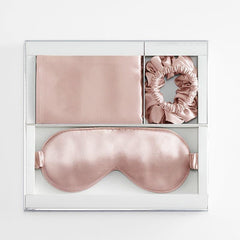 シルクトラベルセット 3点入り（シュシュ・枕カバー・アイマスク）