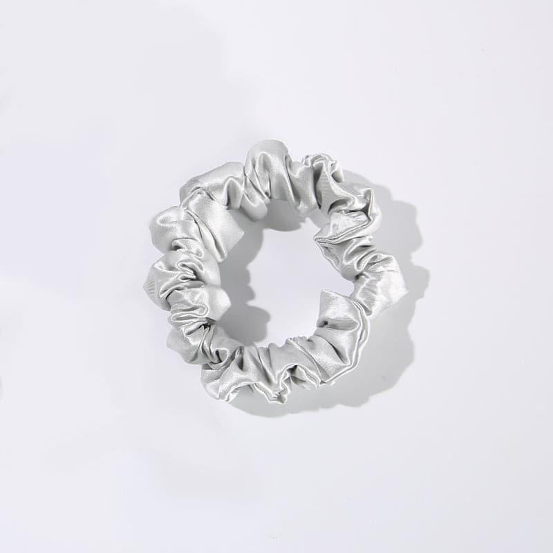 22モメ 2.5cm シルクヘアループシュシュ 4個セット