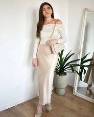 22匁シルクマキシスカート